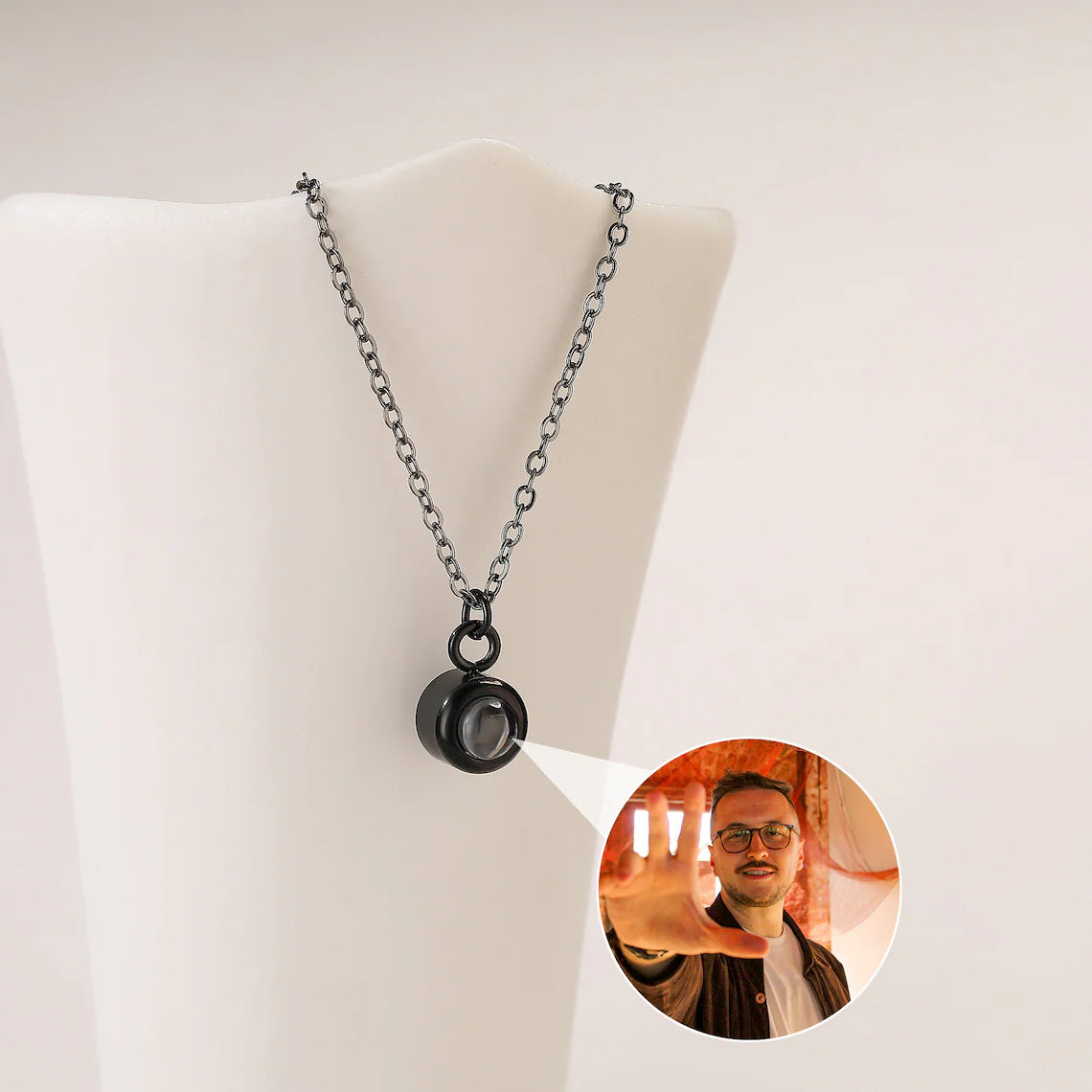 Personalized Photo Projection Necklace