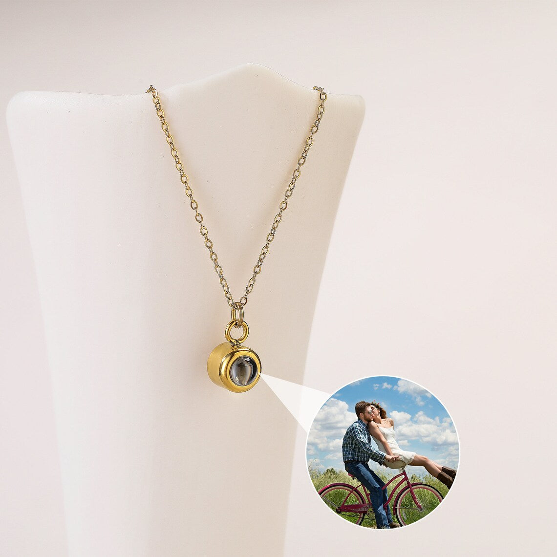 Personalized Photo Projection Necklace